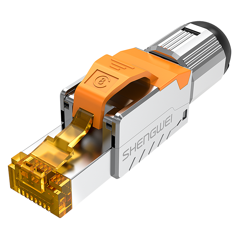 Crc80001 engineering grade class 8 FTP shielded pressure free crystal head cat8 class 6 class 7 general network cable connector 10 Gigabit high-speed transmission