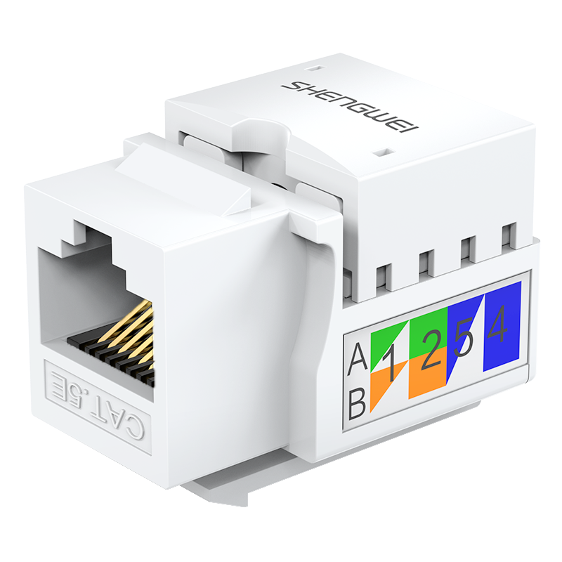 SIM-501 超五類非屏蔽網絡模塊8P8C CAT5E網絡布線適用于信息面板 RJ45插座連接頭直通頭