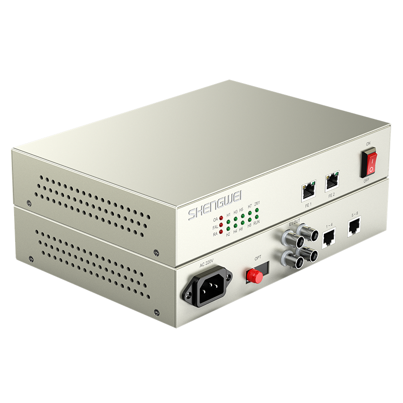 D1E02P01 Integrated Service Telephone Optical Transceiver PCM Voice Optical Transceiver 1 Route E1+2 Route Telephone+2 Route 100 Gigabit Network 20KM FC Single Fiber Desktop One Pair