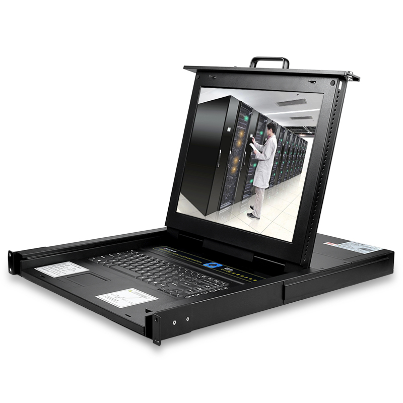 KS-1716LCD KVM切換器16口 帶17英寸LCD顯示器配VGA線 16進1出電腦轉換器鍵鼠共享器 