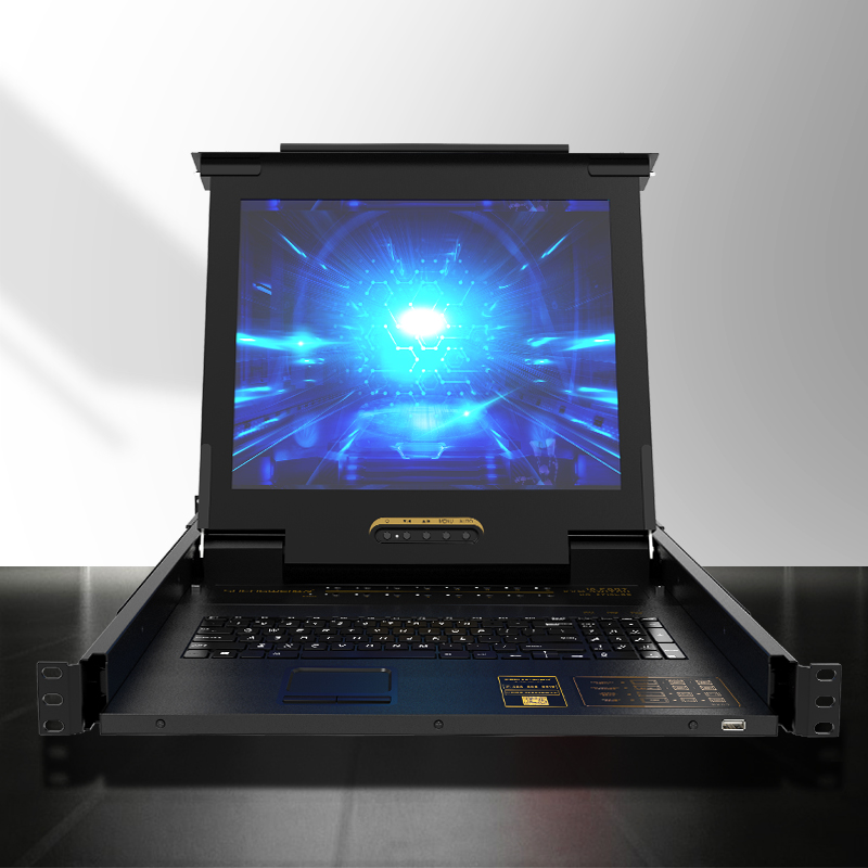 KS-2716LCD KVM切換器16口 帶17英寸LCD顯示器配VGA接口線 16進1出電腦轉換器鍵盤鼠標 