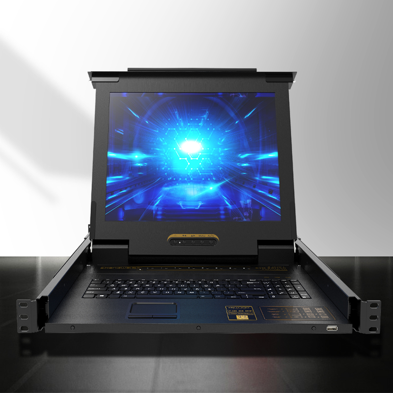 KS-2708LCD KVM切換器8口 帶17英寸LCD顯示器配VGA接口線 8進1出電腦轉換器鍵盤鼠標共享 