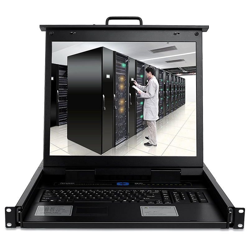 KS-1916LCD KVM切換器16口 帶19英寸LCD顯示器配VGA接口線 16進1出電腦轉換器鼠標鍵盤 