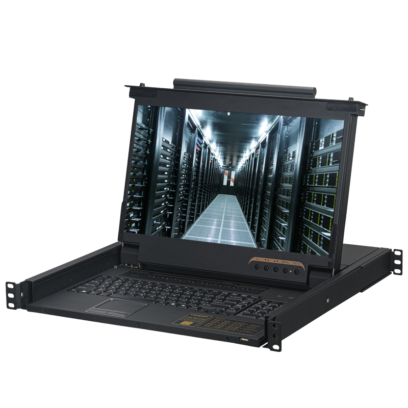 KS-2708L 數字KVM切換器8口 17.3英寸高清寬屏LCD顯示器配VGA線 8進一出機架式電腦轉換器