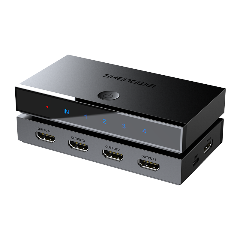 DHD2104G HDMI2.0分配器一進四出 4K/60Hz高清視頻分屏器 筆記本電腦顯示器投影儀一分四