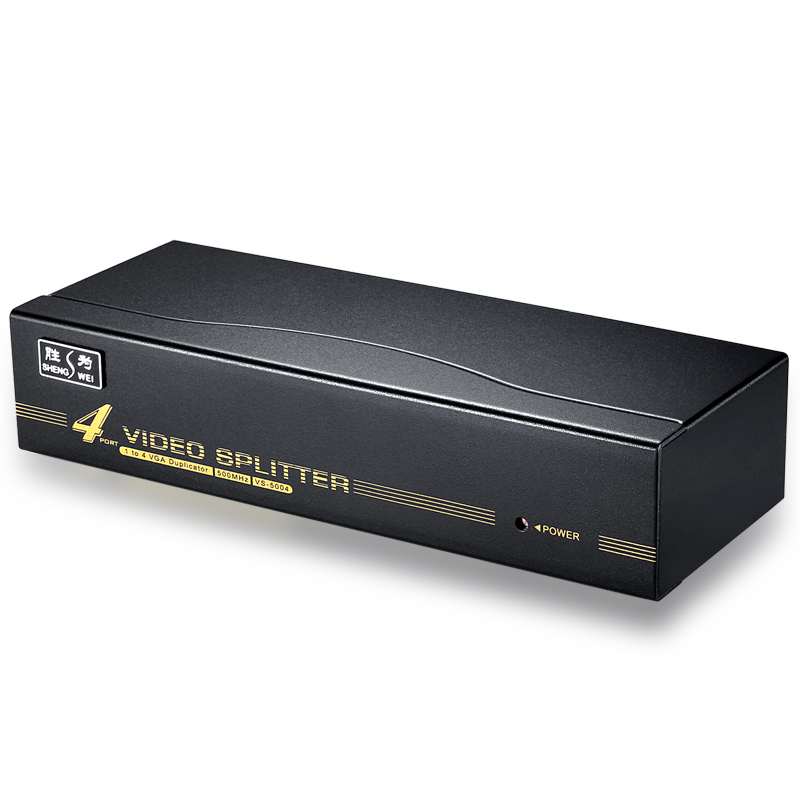 VS-5004 VGA一分四分配器 4口配原裝線 500MHZ電視電腦屏幕轉換視頻分頻 