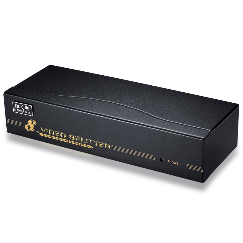 VS-5008 VGA一分八分配器 8口配原裝線 500MHZ電視電腦屏幕轉換視頻分頻 