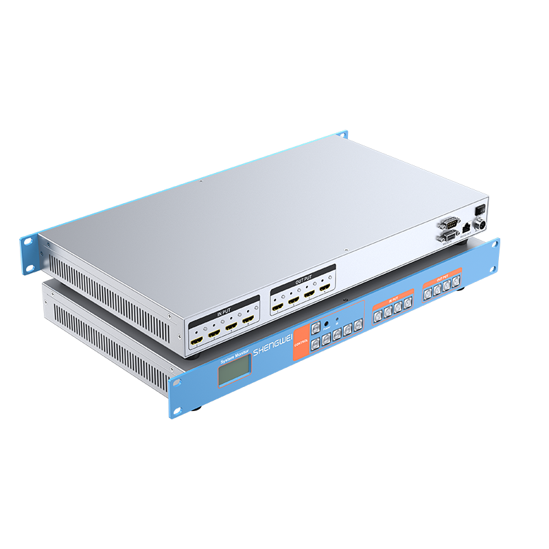 DHD0404K HDMI矩陣切換器4進4出 4K/30Hz高清音視頻同步會議矩陣拼接屏控制器