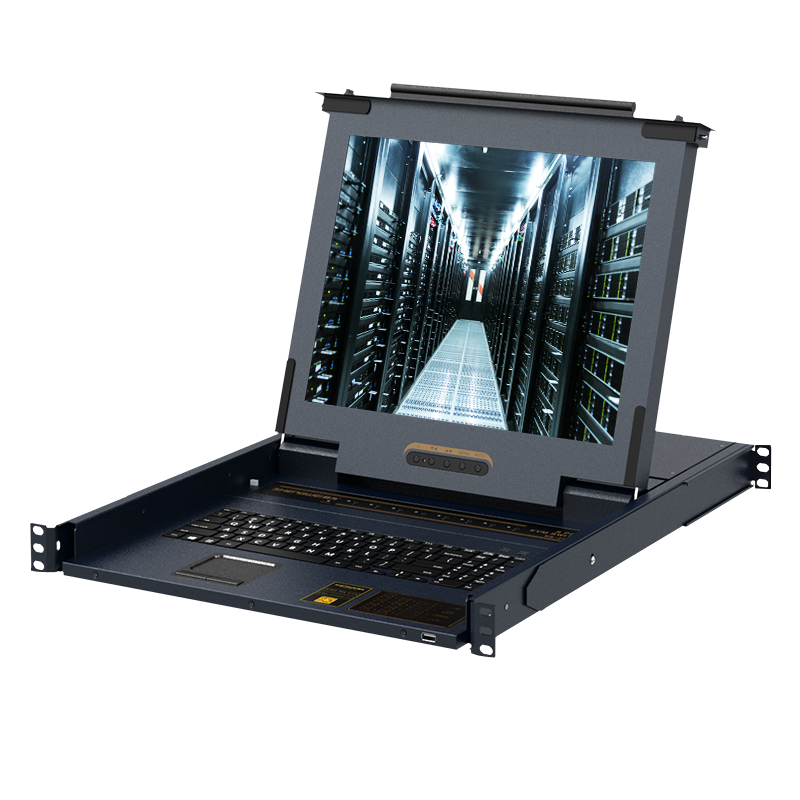 KS-2908CI 數字KVM切換器8口 帶19英寸LCD顯示器配網口支持IP遠程 8進1出轉換器 